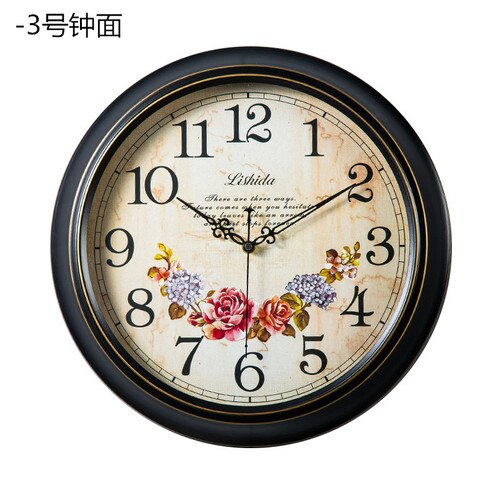 Grande montre murale Vintage américaine Horloge murale en métal salon silencieux rétro Shabby Chic horloges Horloge murale idées: Style 7 / 12 pouces