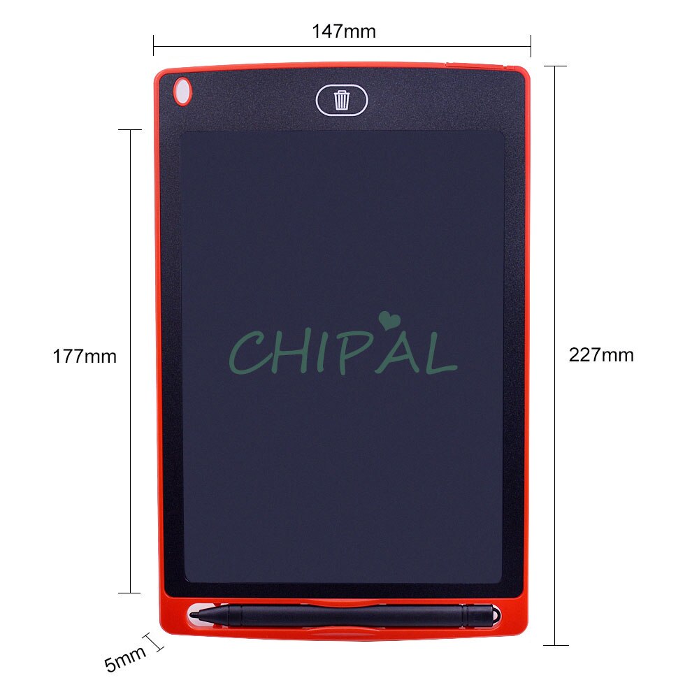 CHIPAL 8.5'' LCD Writing Tablet Digital Graphic Tablet Electronic Handwriting Drawing Pad Paint Board Notepad + Stylus Pen Cell