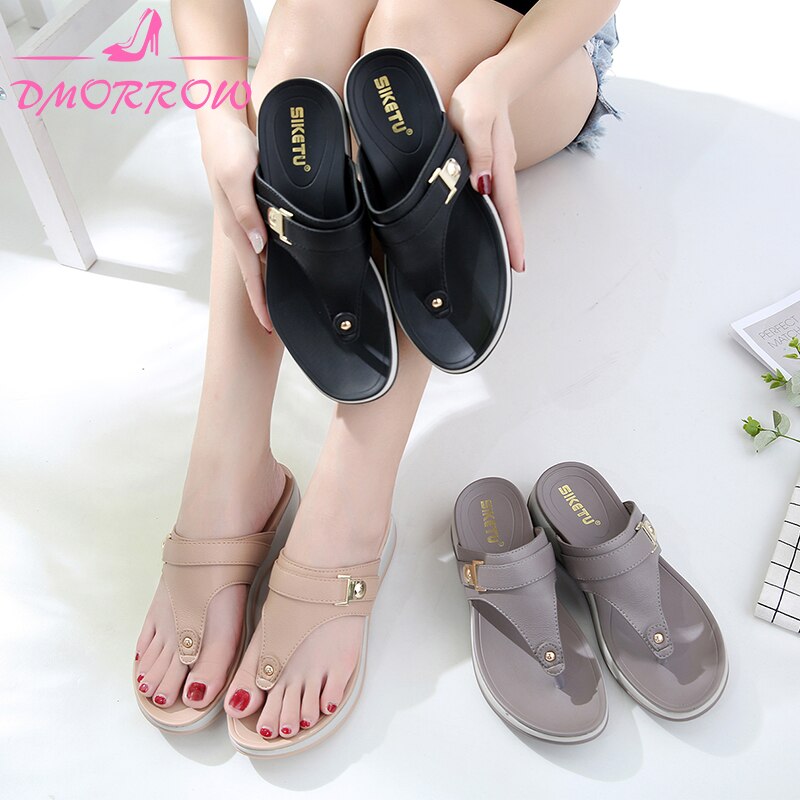 Jandals Wedges Ethnic Women's Slippers Comfortable Women's Summer Shoes