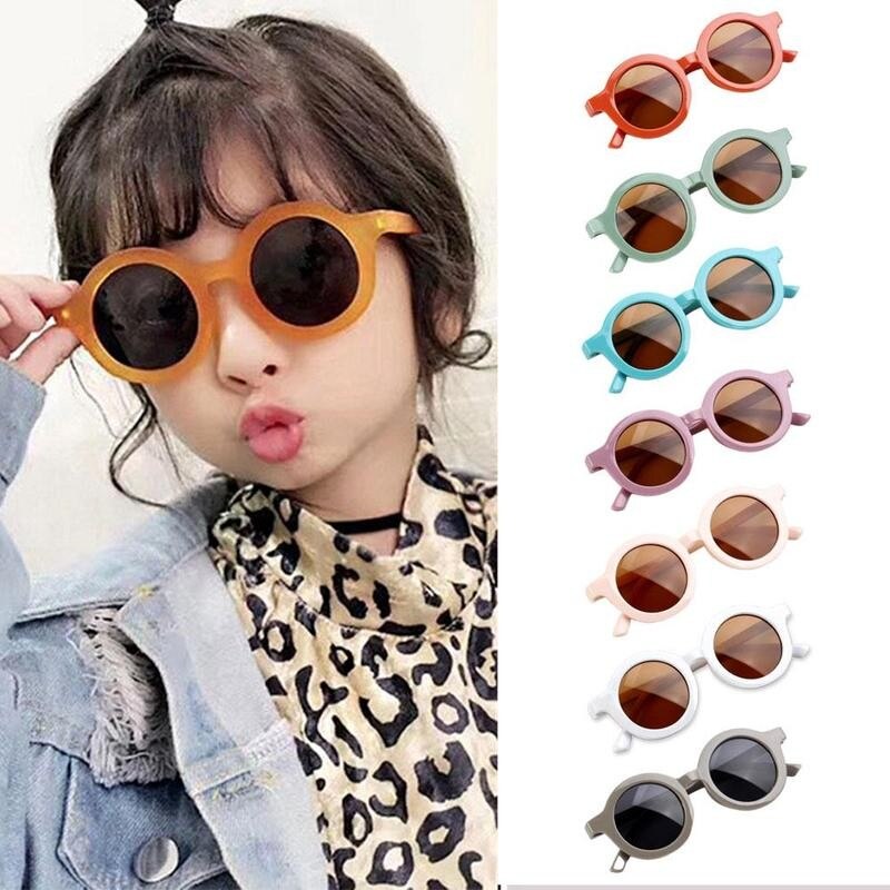 Gafas de sol redondas Retro Para Niños y Niñas, lentes de sol con protección UV, clásicas, de protección, Vintage, color O1X0
