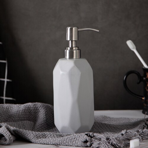 Newyearnew 1 bit keramiska flytande tvåldispenser emulsionsflaska latexflaskor badrumstillbehör badrumset bröllop: 480ml d