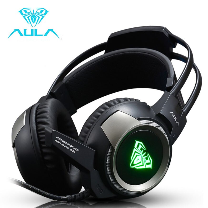 Aula g91 e- sports gaming headset led lys hovedte... \u2013 Grandado