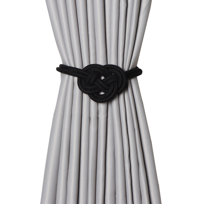 Zollor-hebilla magnética para cortina, Clip magnético para barra de cortina, cinturones colgantes, accesorios de cuerda, 1 ud.: Negro