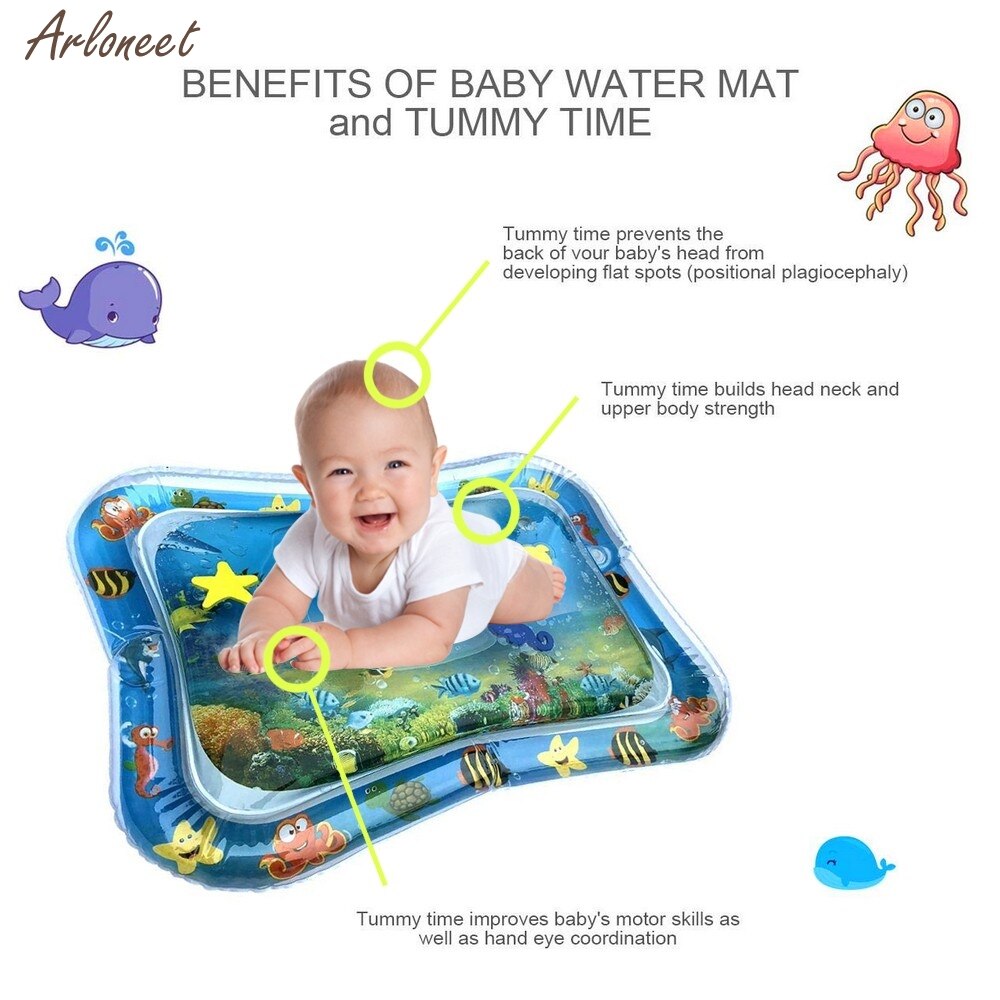 Inflatable Baby Water Mat Fun Activity Play Center for Children & Infants Baby activity mat Toddler Fun Activity Play Center