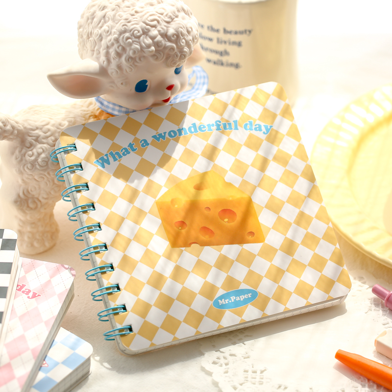 College Ruled Spiral Notebook-Lined Journal with Hardcover, 140*140mm, 128 Pages, Strong Twin-Wire Binding with Premium Paper