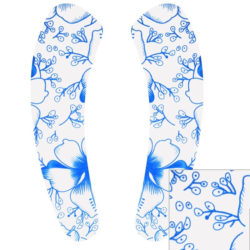 1Pair Portable Reusable Toilet Seat Covers Soft Washable WC Toilet Lid Cover universal Closestool Mat Seat Bathroom Accessories: Blue Flower