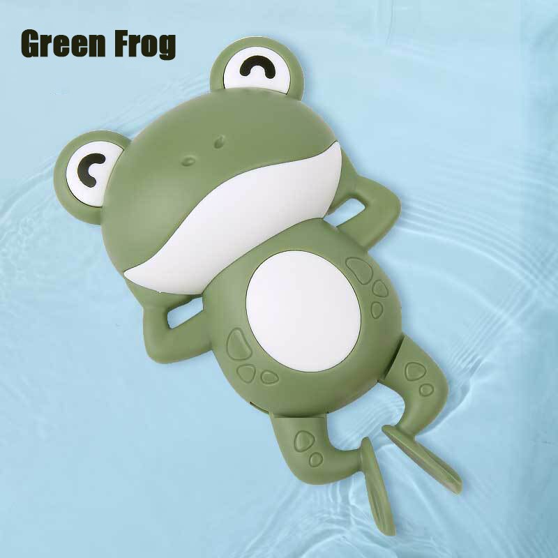 Giocattoli da bagno per bambini 0-12 mesi per bambini piscina gioco d&#39;acqua carica orologio animali rana granchio per bambini giocattoli d&#39;acqua regalo: Green Frog