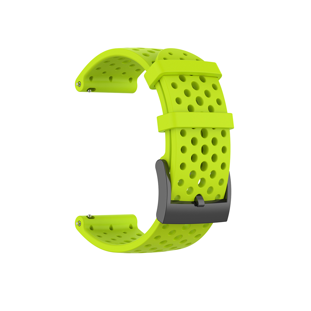 Silicone Watchband Strap for Suunto Spartan Sport/Sport wrist hr for Suunto 9 baro/ D5 Watch Replacement Sport Bracelet: Lime / L