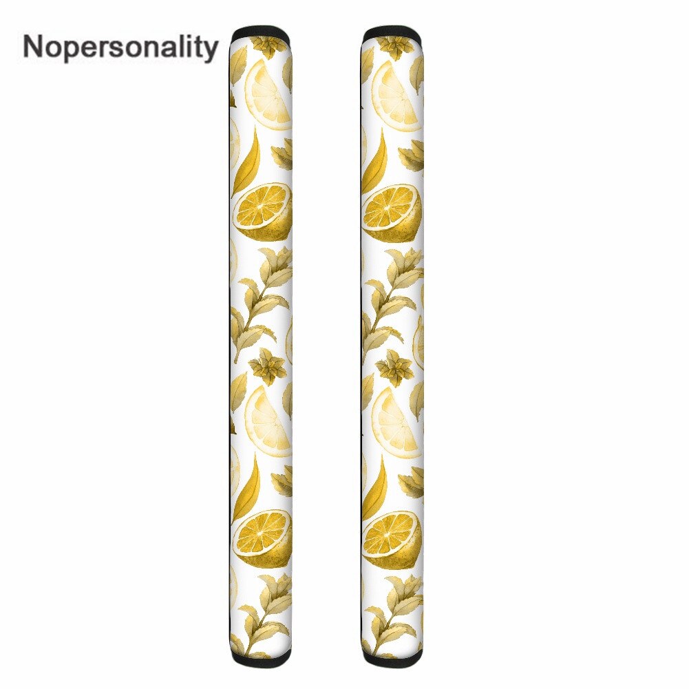 Cubiertas de mango de refrigerador con estampado de limón amarillo, cubiertas de mango de electrodoméstico de cocina, guantes protectores antideslizantes para horno de nevera, 1 par
