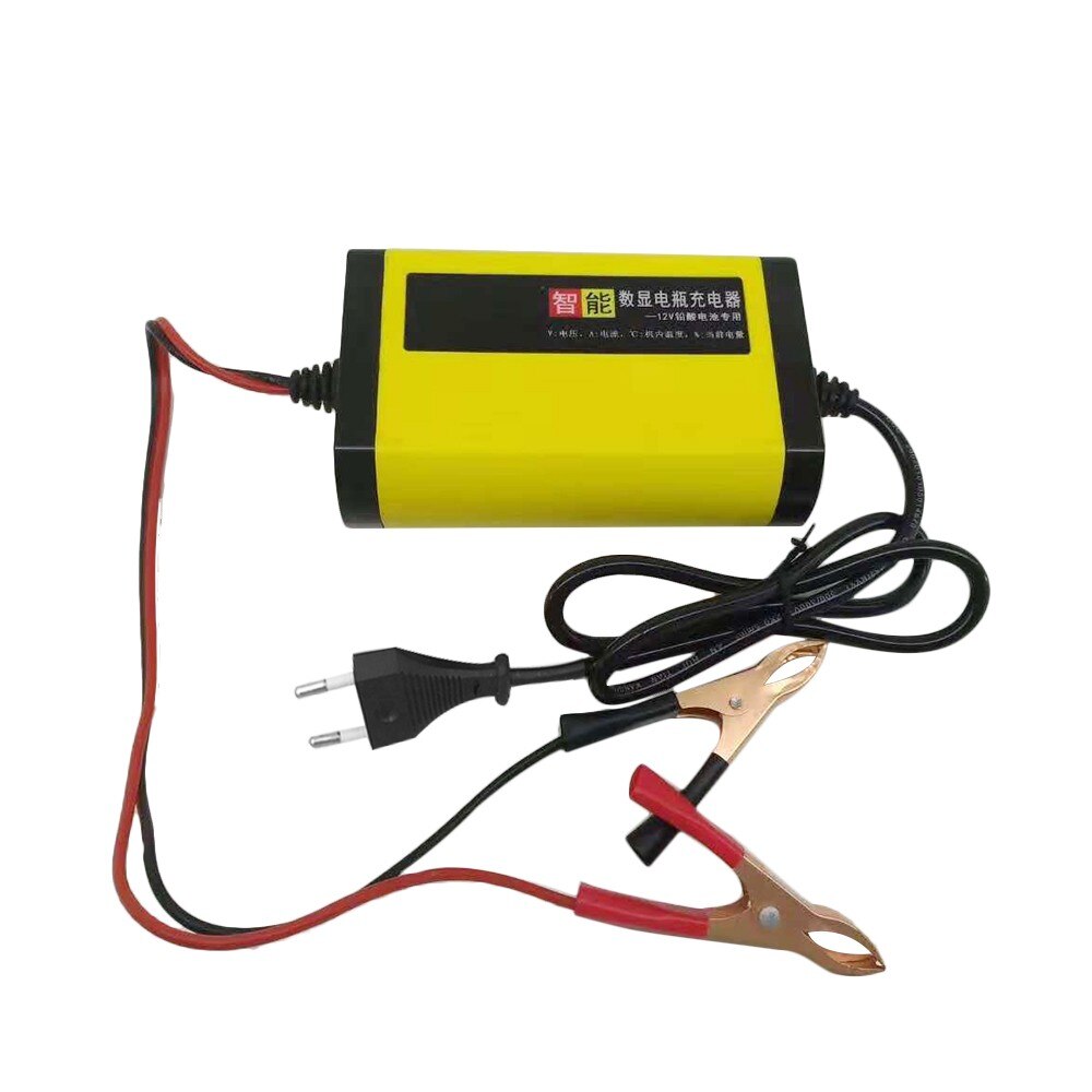 12V 2A LCD Car Battery Charger Maintainer Trickle Full Automatic For Motor LCD Display Acid AGM Full Automatic Lead Acid: EU