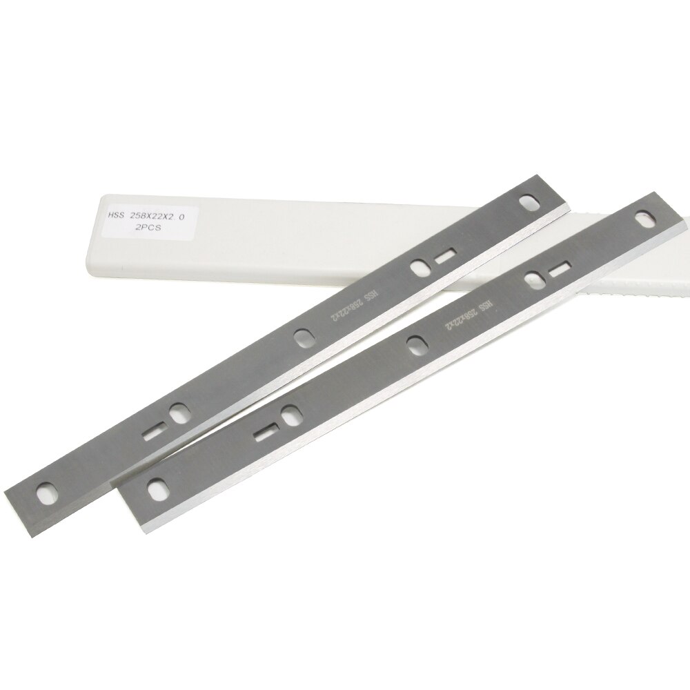 1 para 258mm ostrze strugarki HSS 258x22x2mm grubość strugarka nóż część zamienna robić Scheppach HMS 1070 Bernardo PT-250 Kity DRA260