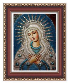 Pintura de diamante 5D DIY con icono religioso, decoración del hogar, bordado de diamantes, cuadro de diamantes de imitación cuadrado de estilo clásico: 5
