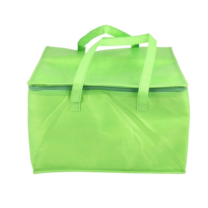 Foldable Large Cooler Bag Portable Food Cake Insulated Bag Aluminum Foil Thermal Box Waterproof Ice Pack Lunch Box Bag: Green
