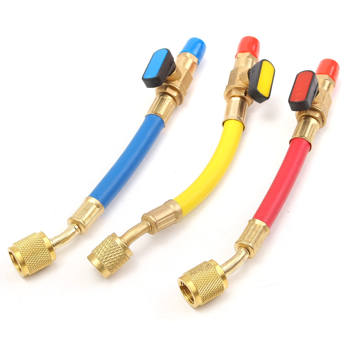 A/C Refrigeration Charging Hoses Set Air Conditioning Pressure Gauge Hose for R134A R410A R12 R22 800PSI Manifold Gauge Set