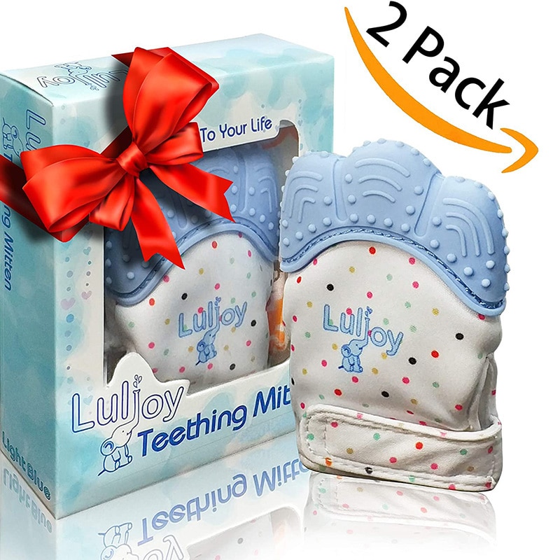 Molaren Handschuhe einstellen von 2-Handschuhe und Molaren Spielzeug-Verstellbaren Riemen für Baby der Hand-Genehmigt Silikon beißRing für Sensorische Stimulation