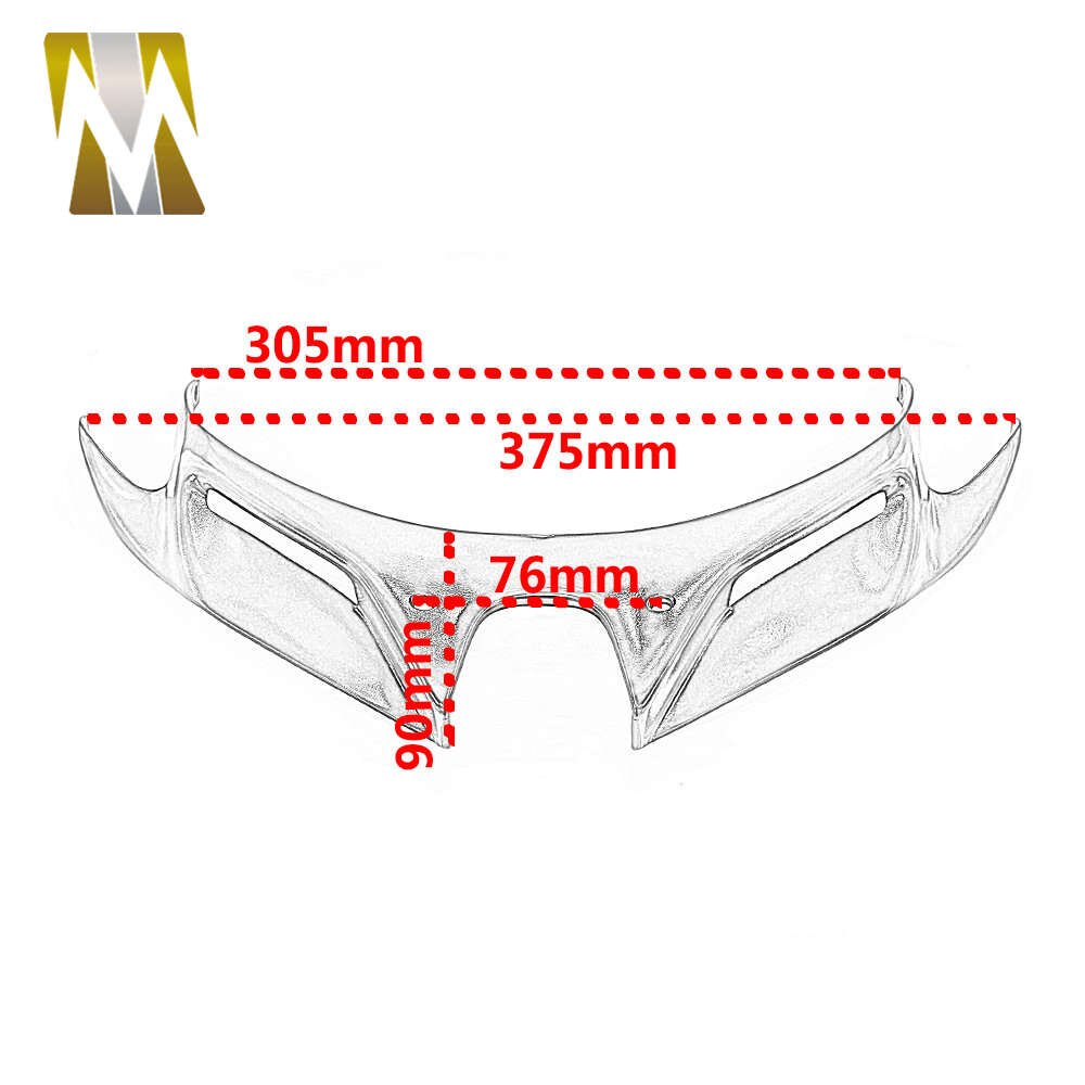 Voor Kawasaki Ninja 400 Ninja400 Motorfiets Voor Mond Shell Cover Kuip Pneumatische Winglets Tip Wing Protector Onderdelen