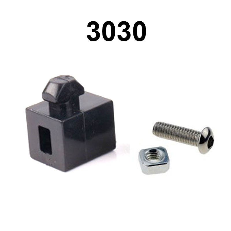 4pcs/lot 3030 Black Aluminum Spacer Block 4040 4545 Interval Connection Bracket Fastener Match Use Aluminum Profile: 3030 with screw