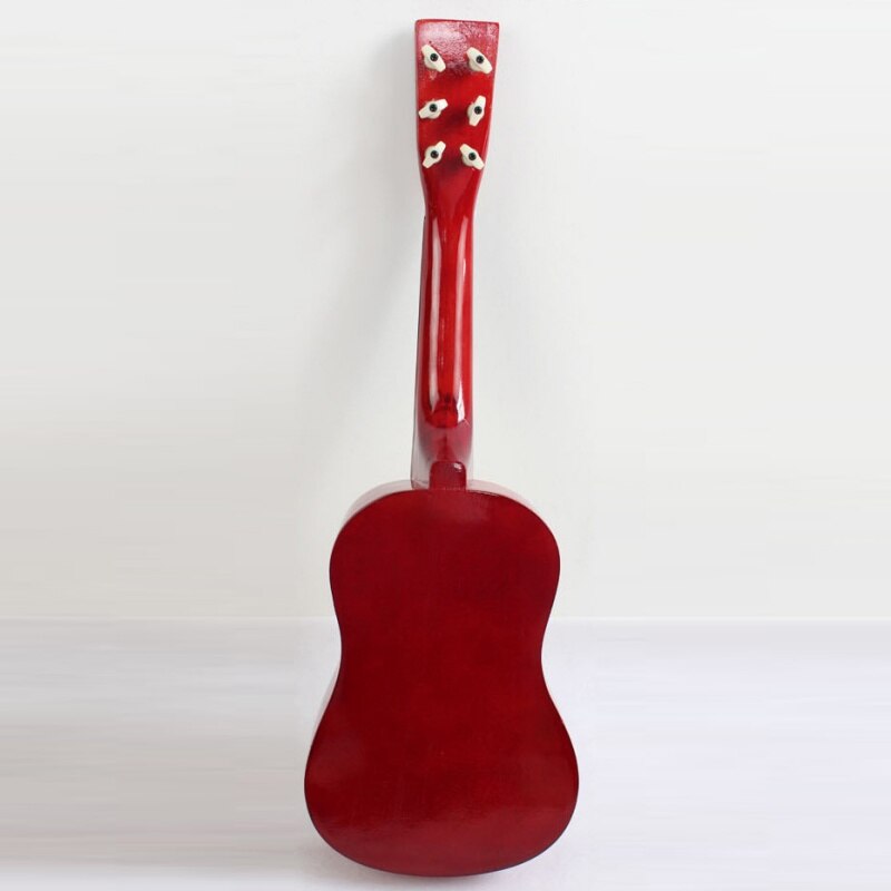 23 tums gitarr mini gitarr basswood musikalisk leksak för barn akustiskt stränginstrument med plektrum 1st strängad naturlig färg