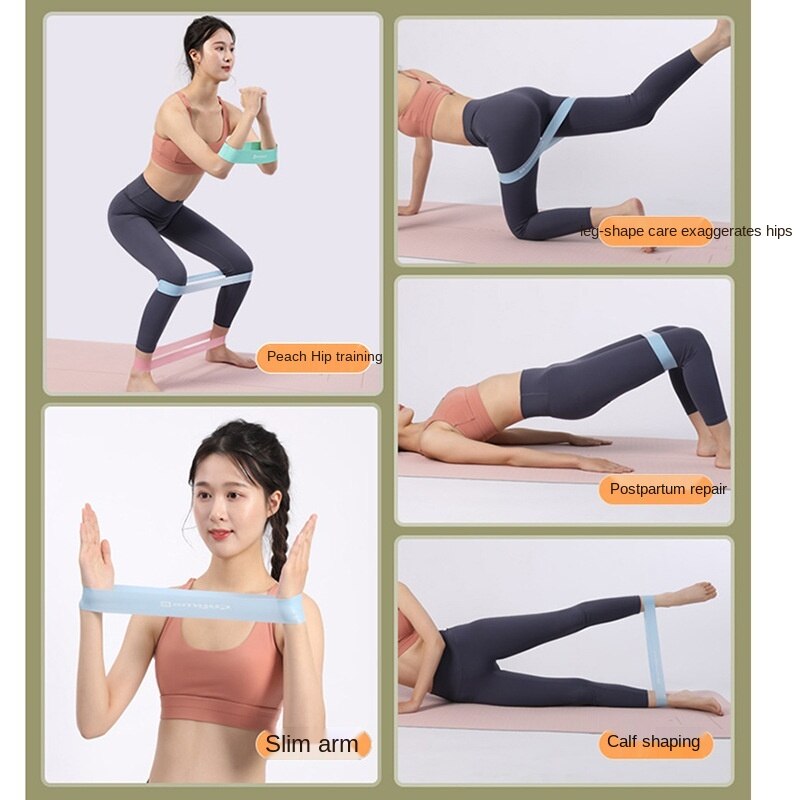Wholesale Heavy Duty Medium Resistance Jacquard Yoga Elastic Band For Exercise Training OEM Custom Training Yoga Stretching Strap Exercise Band