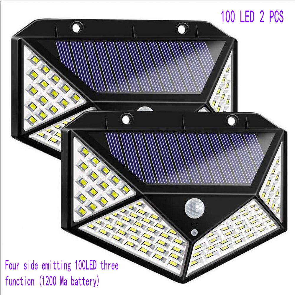 Vierzijdig Menselijk Lichaam Inductie Solar Power Light Waterdichte Outdoor Yard Lamps3 Modi 120 Graden Motion Sensor Hoek Muur lamp: Rood