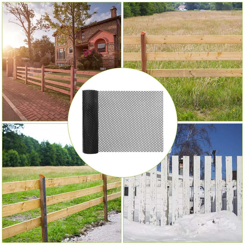 Black Plastic Chicken Wire Fence Mesh Hexagonal Fencing Wire for Gardening Poultry Fencing Chicken Wire Frame for Crafts