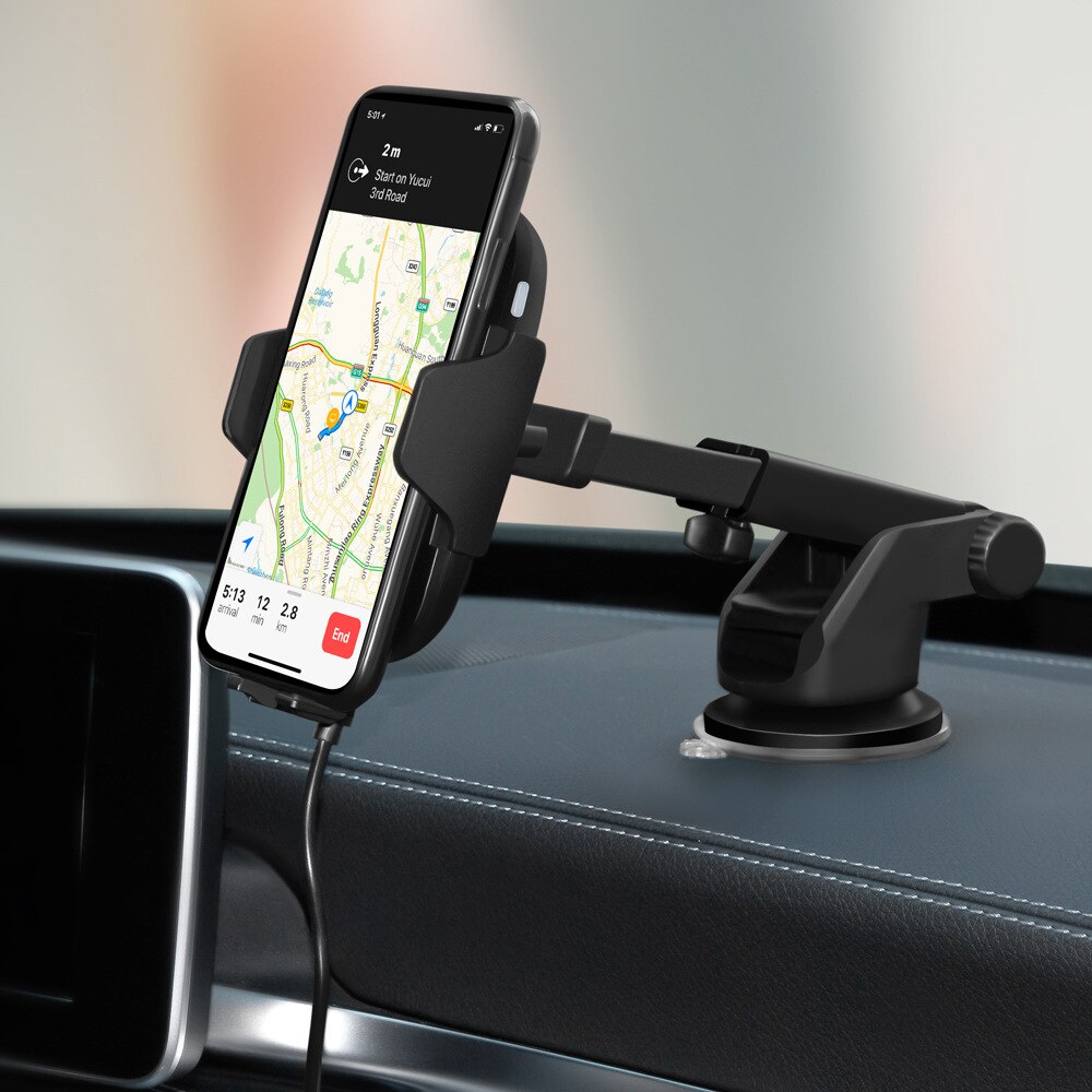 Snelle Auto Draadloze Oplader Automatische Auto Air Vent Oplader voor iPhone X XS 8 7 Samsung S9 S8 Plus met sensor Infrarood inductie