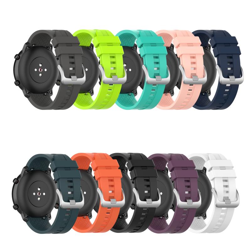 For Huami Amazfit GTR 47mm Strap Watch Steel Buckle Silicone Strap 22mm Width Silicone Sports Band Watch Strap Watchband