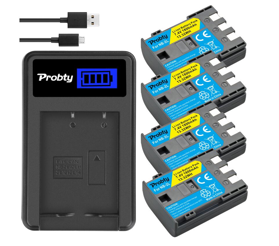 2 Batterie NB-2L Per Canon - Compatibili Con EOS 350D, 400D, Powershot E Videocamere - Foto 7