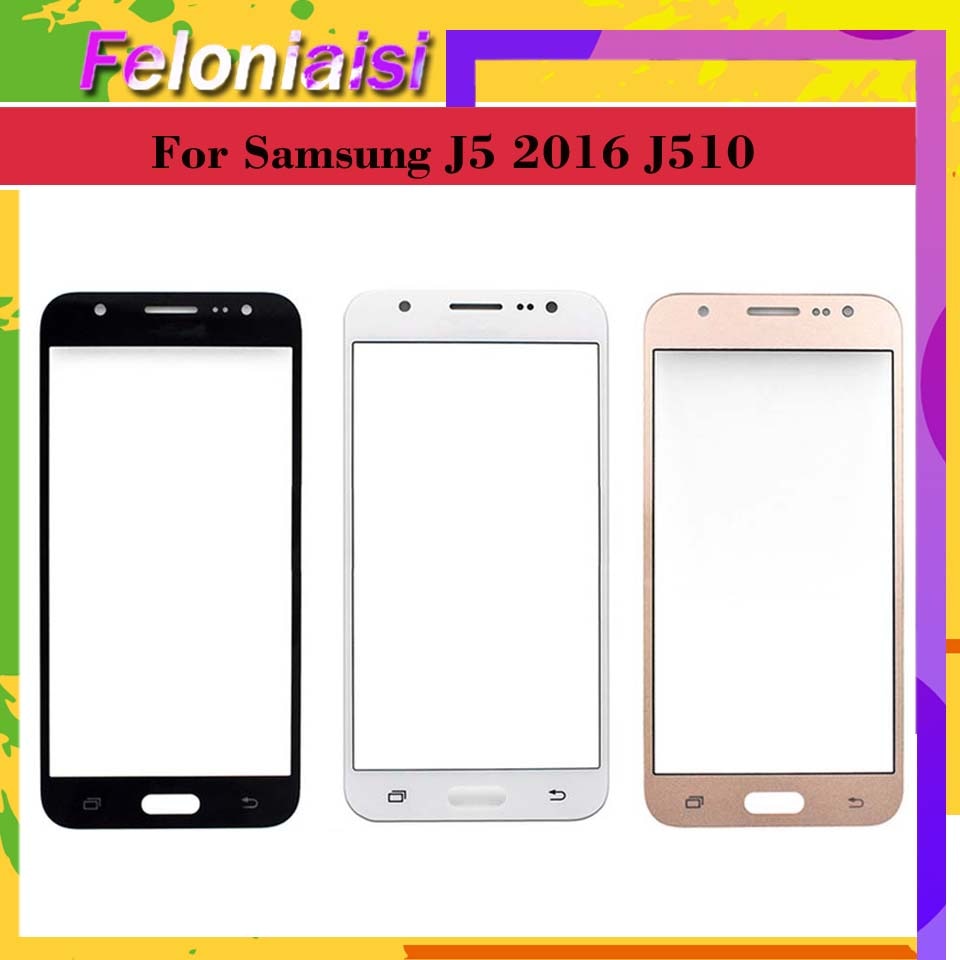 Samsung galaxy  j5 j510 j510f j510fn j510m j510h sm -j510f:n kosketusnäytön ulkoinen lasinen kosketusnäytön etupaneeli