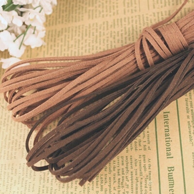 3mm 5 Yards Macrame Braided Faux Suede Cord Leather Lace DIY Handmade Beading Bracelet Jewelry Making Flat Thread String Rope