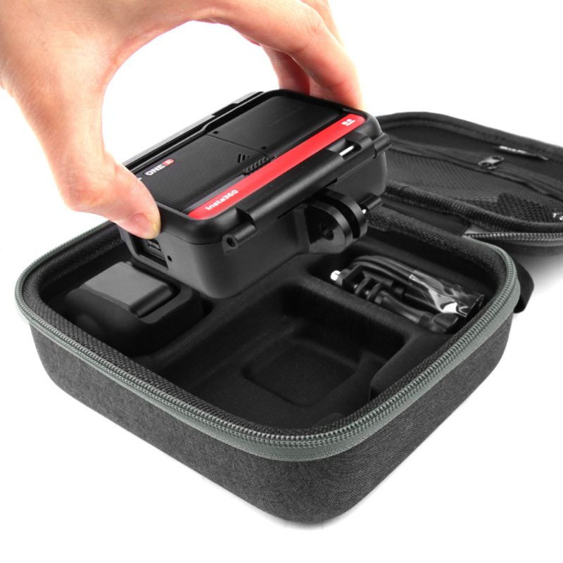Bærbar anti-fald hård eva opbevaringstaske anti-chok rejsetaske til insta 360 one r tilbehør gratis fragt