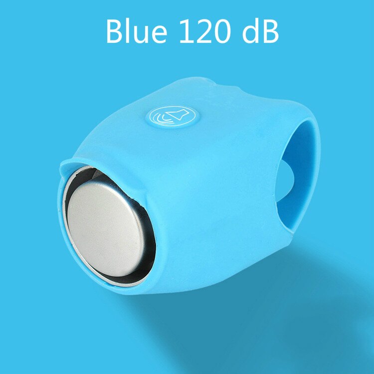 Sonnette électrique pour vélo, étanche, vtt, route, guidon, Gel de silice, klaxon Super fort, alarme de sécurité pour bicyclette: Bleu