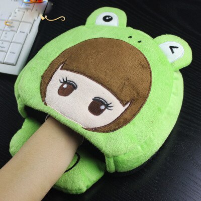 Heating Mouse Mad Cartoon Winter Warm Mouse Pad Thick Cartoon Plush Hand Warmer Heated Mouse Mat USB Port with Wristguard