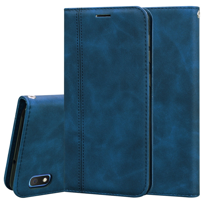 Etui do Samsung Galaxy A10 A 10s luksusowy biznes magnetyczny portfel z klapką skórzane etui do Samsung A10S A 10 A105F etui z klapką