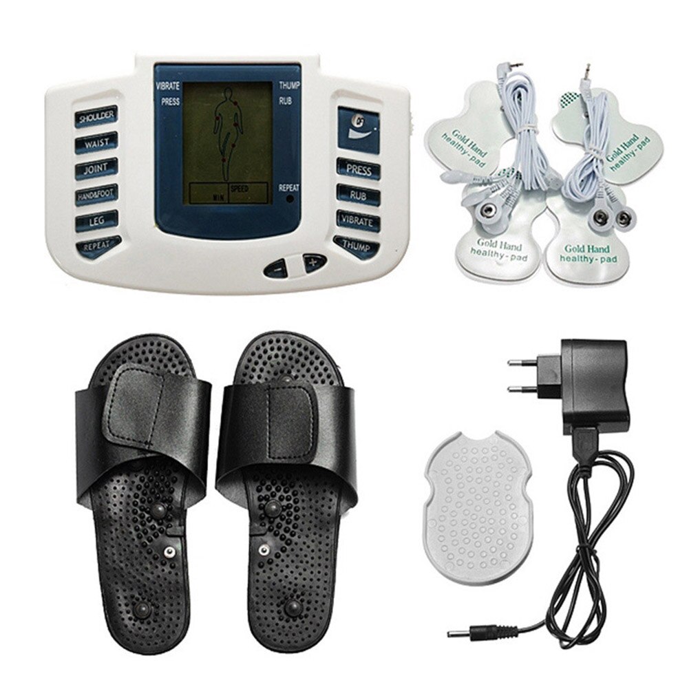 Electrical Stimulator Muscle Massager Slipper Electrode Pads Body Relax Pulse Tens Acupuncture Therapy Digital Machine P