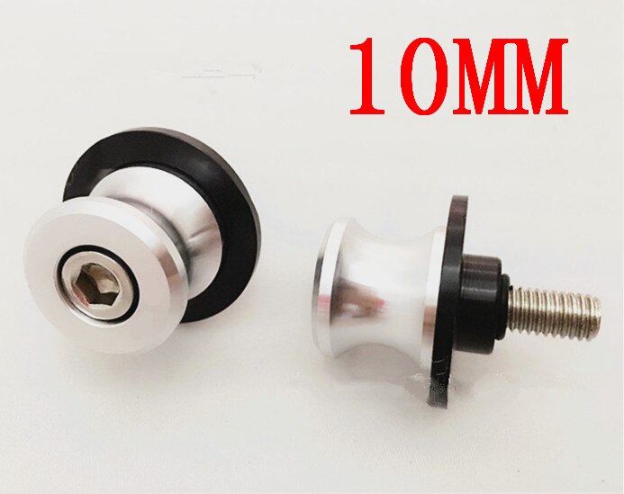 6/ 8/ 10mm Spools Sliders motorcycle Swingarm Spool slider for SUZUKI SFV650 GLADIUS SV650 TL1000S 600 750 KATANA: silver-10mm