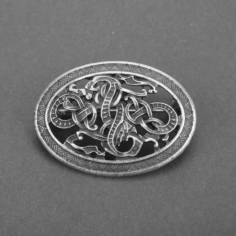 Broches de escudo vikingo, Pin Vintage, insignia, Pin para capa Medieval nórdica, baratijas, bufandas, broche, alfileres redondos para el pecho: Color amarillo claro
