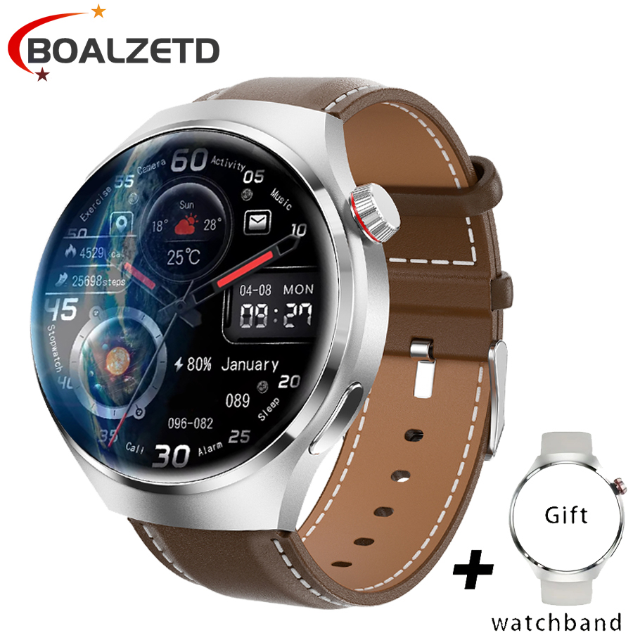 2025 Nuovo orologio 4 pro accorto guarda per uomo donna regalo in sport SmartWatch design definitivo Bluetooth chiamata telefonica orologio da polso cinturino GPS: Rosso