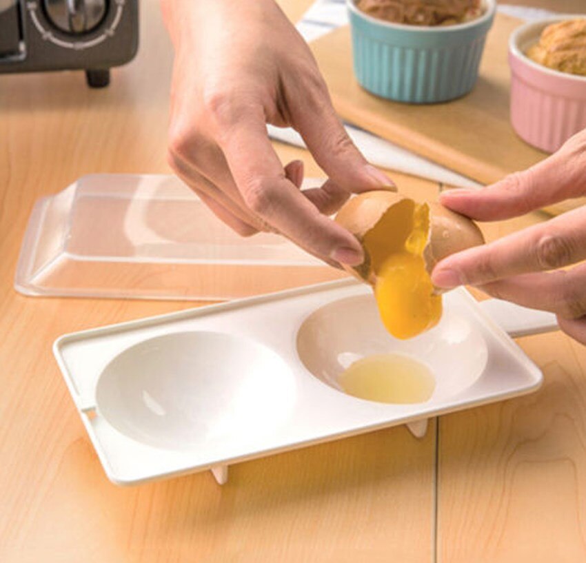 Microwave Oven 2 Egg Poacher Sandwich delicious perfectly poached eggs in 1 min