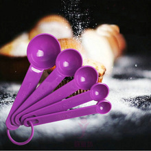 5pcs/set Baking Cooking Kitchen Tools Measuring Spoon Silicone Measuring Ladle with Scale Kitchen Tools