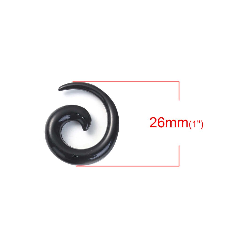 DoreenBeads Acrylic Spiral Taper Tunnel Ear Stretcher Plugs Expanders Men Body Jewelry Tragus Ear Plugs, 1 PC: 4mm