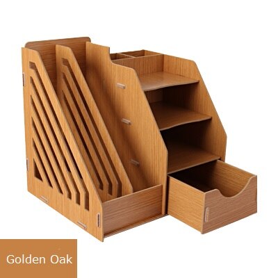 pink desk accessories stationery organizer file tray magazine makeup pencil holder office school organize: White