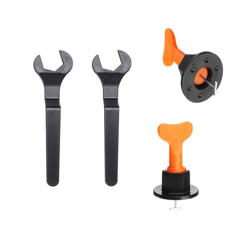 100Pcs Flat Ceramic Floor Wall Construction Tools Reusable Tile Leveling System Level Wedges Alignment Kittile Kit For Tile