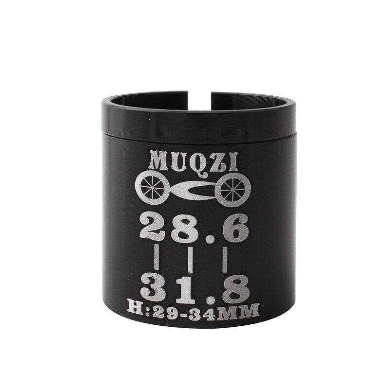 Muqzi cykel gaffel adapter 28.6 to 31.8mm konvertering ærme aluminiumslegering stilk reducering pakning bjergvej fast gear cykel