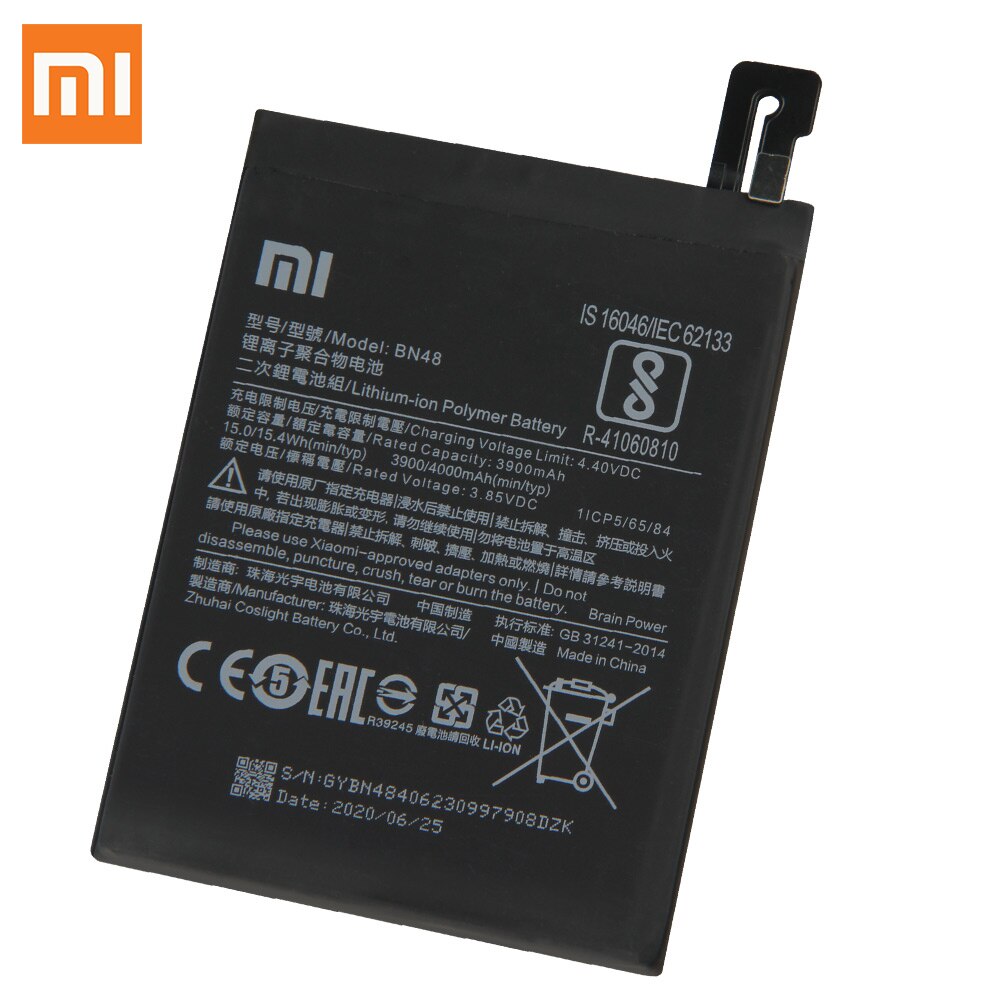 Oryginalna bateria zamienna robić Xiaomi Redmi Uwaga 6 zawodowiec Uwaga6 zawodowiec BN48 oryginalna bateria robić telefonu 4000mAh