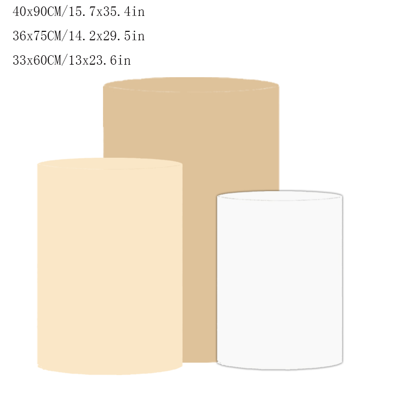 3 PCS Pink Pedestal Covers Birthday Party Decoration Gold White Fairy Tale Plinth Cover Cylinder Cover Event Props Elastic: PEACOCK BLUE