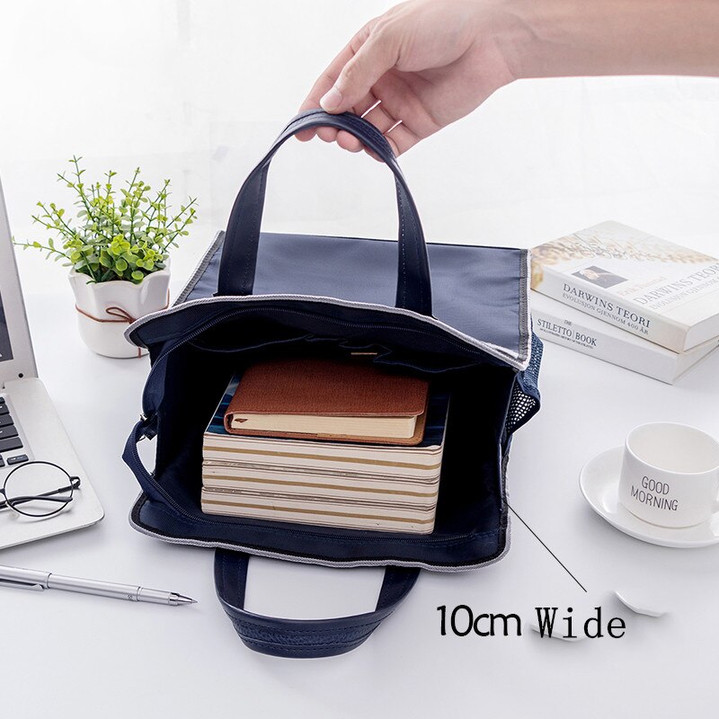 Impermeabile A4 Oxford + PU borsa portadocumenti portatile borsa per computer portatile borsa per ufficio borsa per documenti contratto borsa per studenti