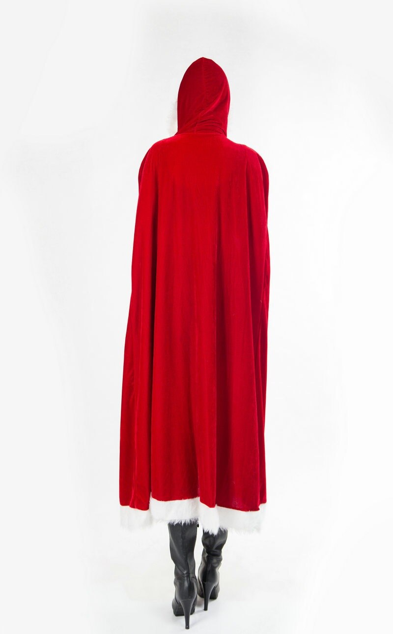 Capa de Navidad para niños, disfraz popular de Papá Noel para adultos, rojo, largo de 100-150cm