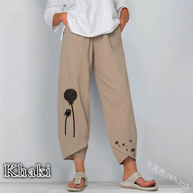 Afslappet japansk bomuld linned lange haremsbukser middelalderlige kvinder mænd brede ben bukser kinesisk stil hanfu underdele bloomers: Beige / L