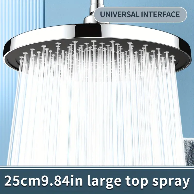 Top Spray Large Water Volume Booster Shower Head Pressurized Single Head Home Bathroom Shower Head Set